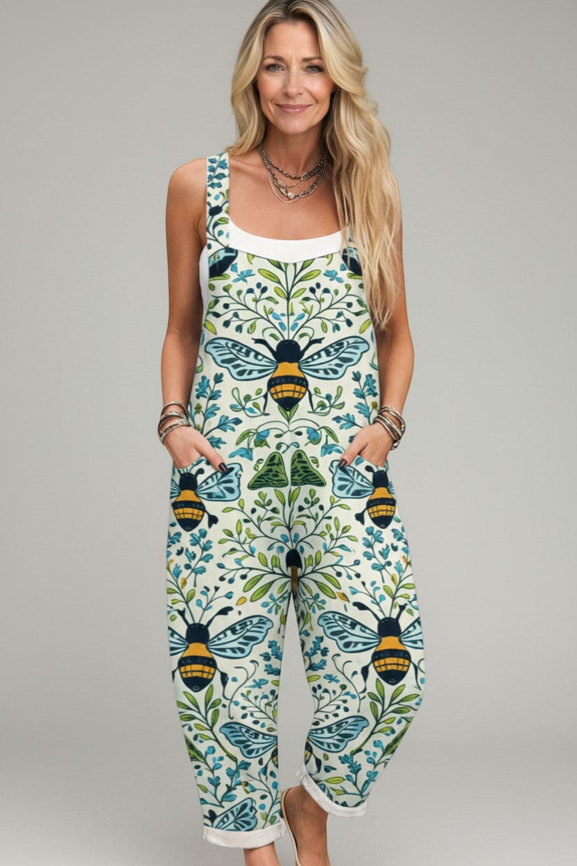 イングリッド - 快適なプリントオーバーオール
