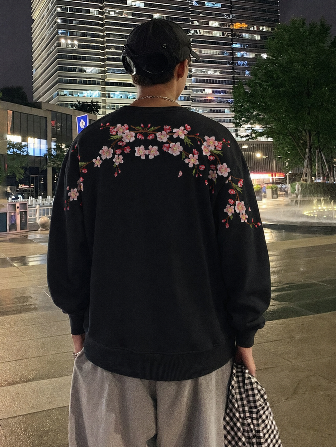 マサキ|桜刺繍オーバーサイズスウェット