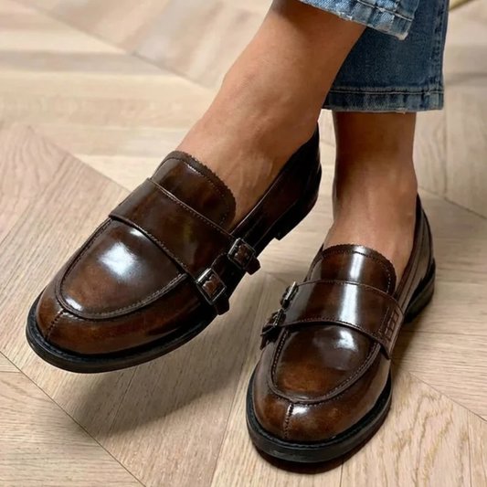 モモ|ブラウンペニーローファー