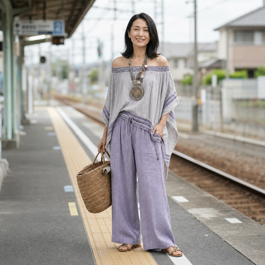 ホノカ|肩見せ 涼やか夏セットアップ