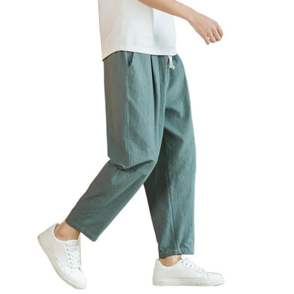 カツミ｜リネン風ストレートパンツ