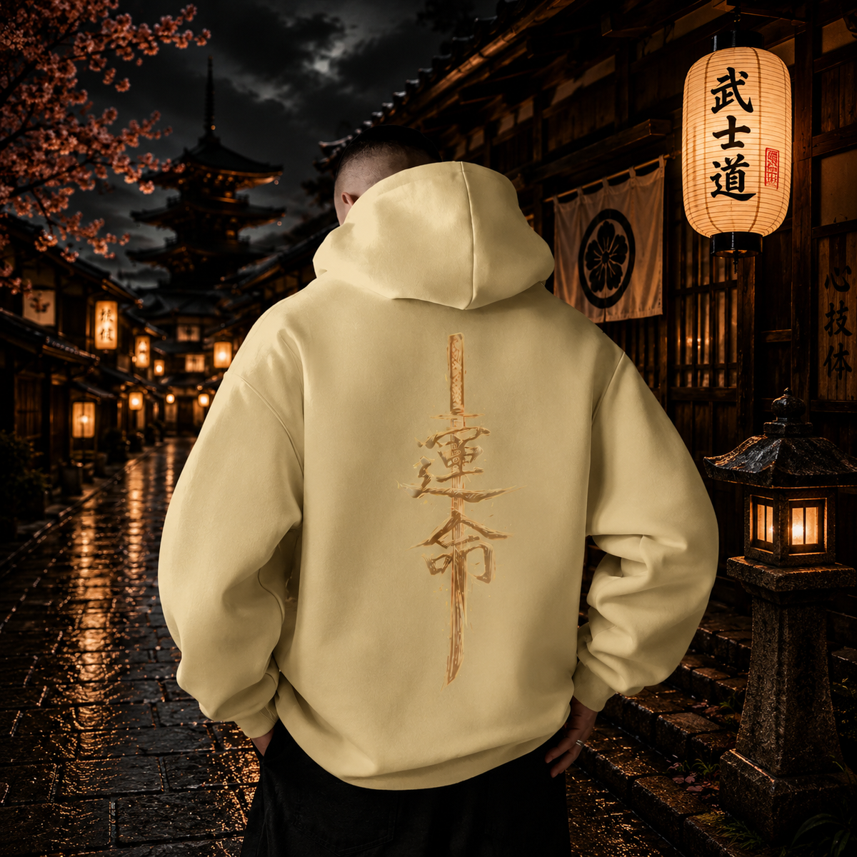 トシオ｜漢字バックプリントフーディ