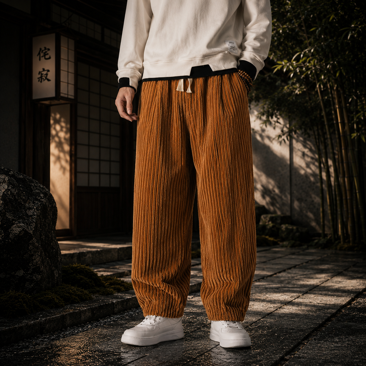 ヒデキ｜コーデュロイ調ワイドパンツ