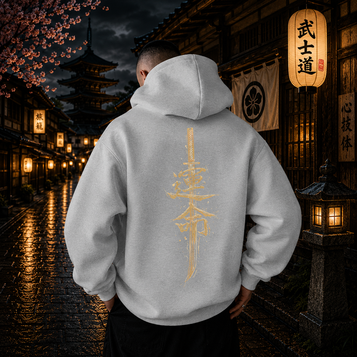 トシオ｜漢字バックプリントフーディ