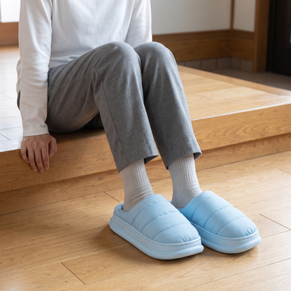 ヒナタ｜ふっくらキルティング冬サンダル