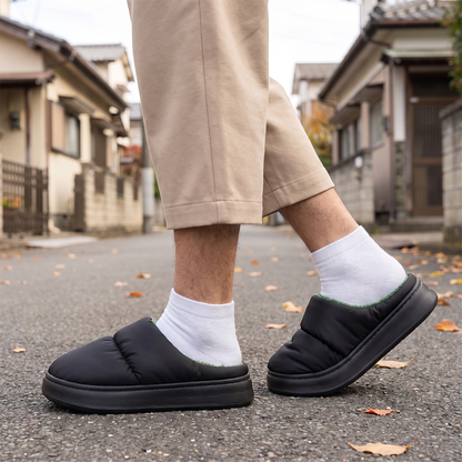 ハル｜ふっくらダウン風厚底サンダル