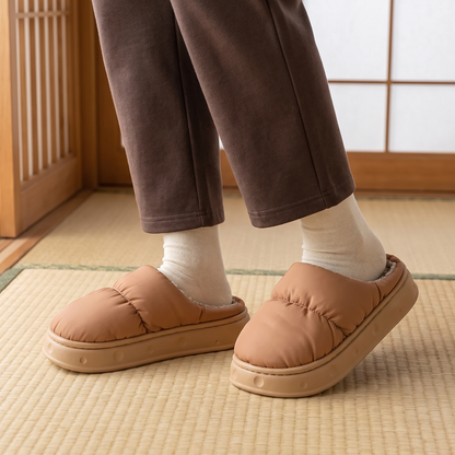ハル｜ふっくらダウン風厚底サンダル