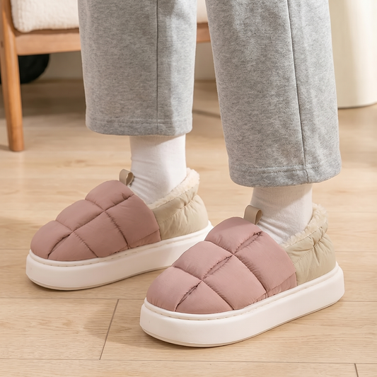ユウ｜バイカラーキルティング厚底スリッポン