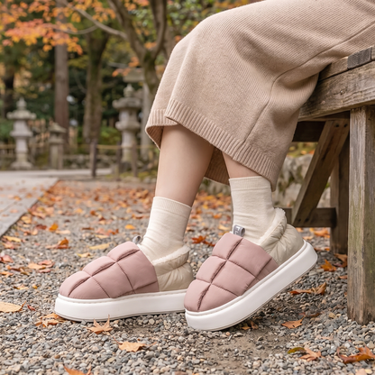 ユウ｜バイカラーキルティング厚底スリッポン