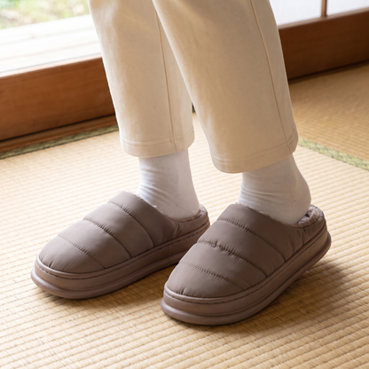カイ｜ふっくらダウン風厚底ミュール
