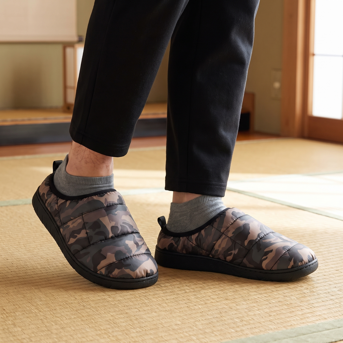ケイ｜ダウン風キルティングスリッポン
