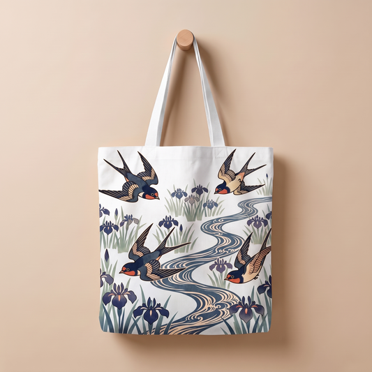 燕と菖蒲｜浮世絵風トートバッグ