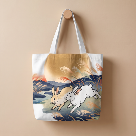 月とうさぎ｜浮世絵風トートバッグ
