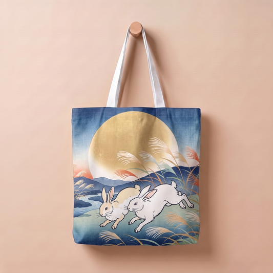 月とうさぎ｜浮世絵風トートバッグ