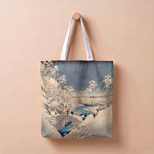 目黒太鼓橋夕日の岡｜浮世絵トートバッグ