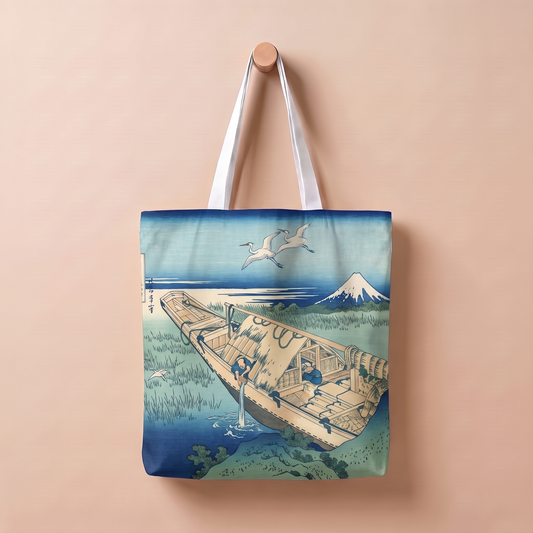 常州牛堀｜浮世絵トートバッグ