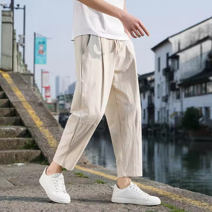 ゴロウ｜リネン風ルーズストレートパンツ