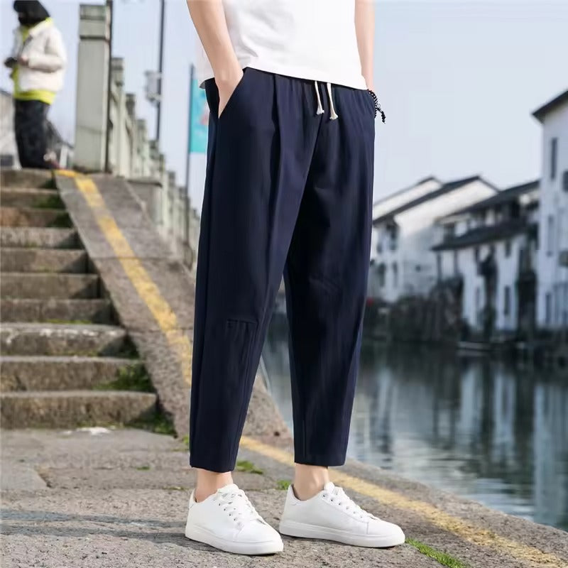 ゴロウ｜リネン風ルーズストレートパンツ